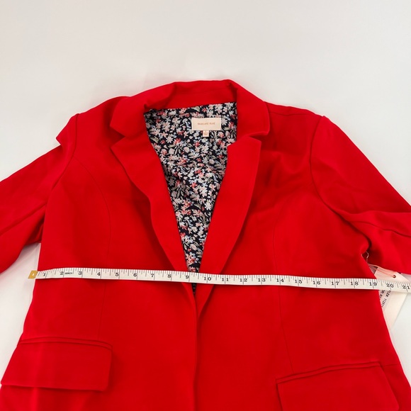 Skies Are Blue Red Blazer Modern Tailored Suit Jacket - Picture 6 of 12